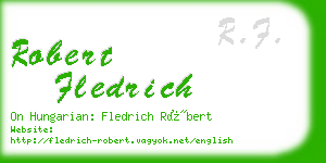 robert fledrich business card